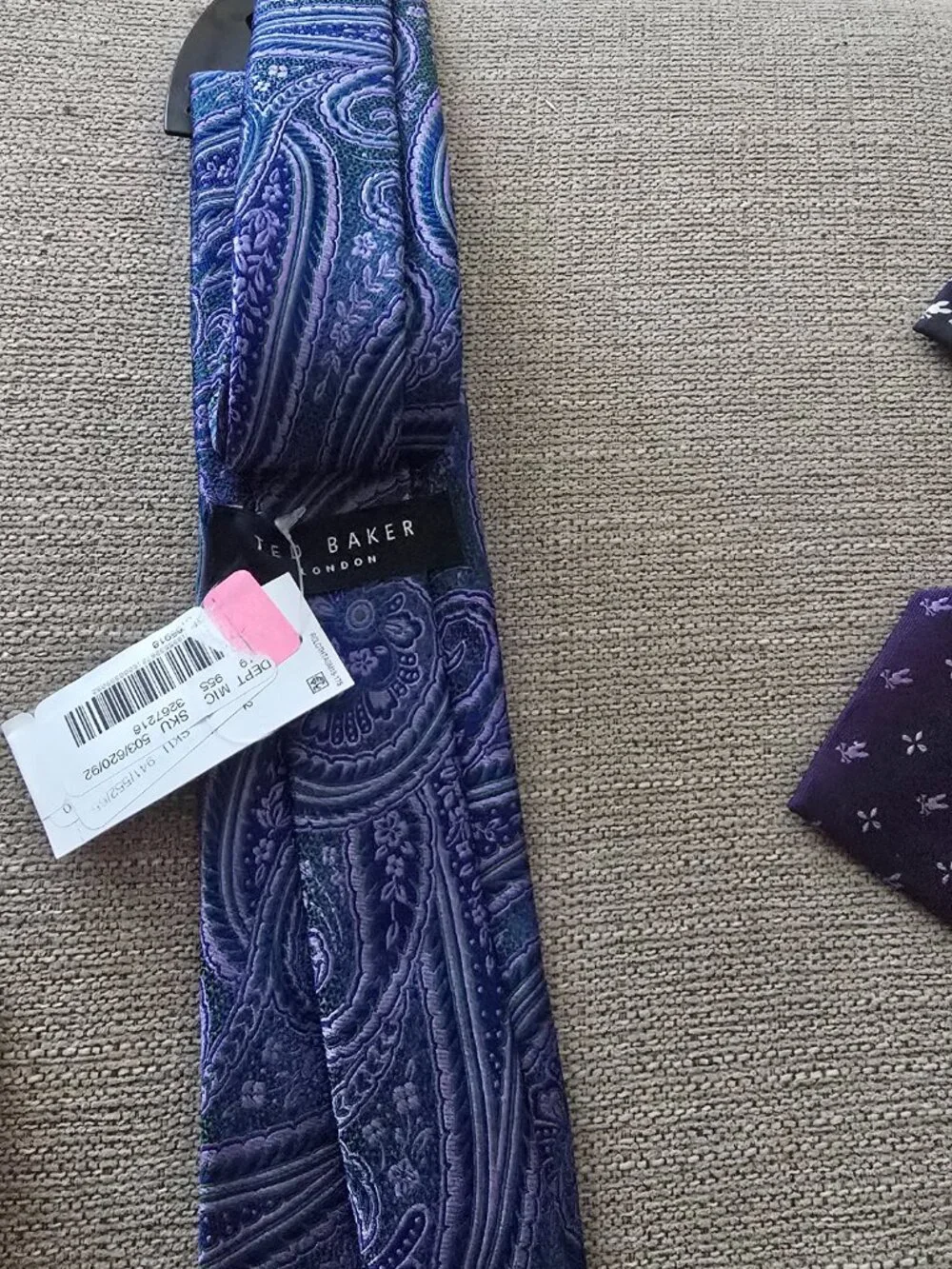 Ted Baker London Blue Paisley Woven Italian 100% Silk Men's Necktie NWT
